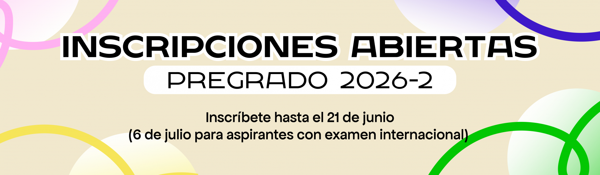 ¡Ya están abiertas las inscripciones 2026-2! ¡Ya están abiertas las inscripciones 2026-2!