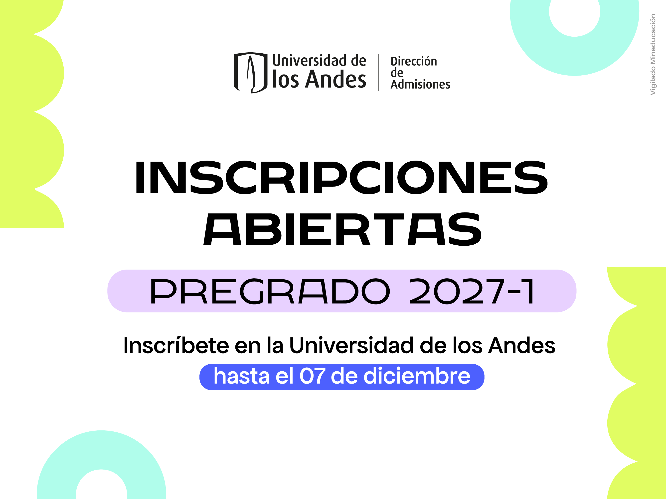 Inscripciones pregrado Uniandes 2027-10 Inscripciones pregrado Uniandes 2027-10