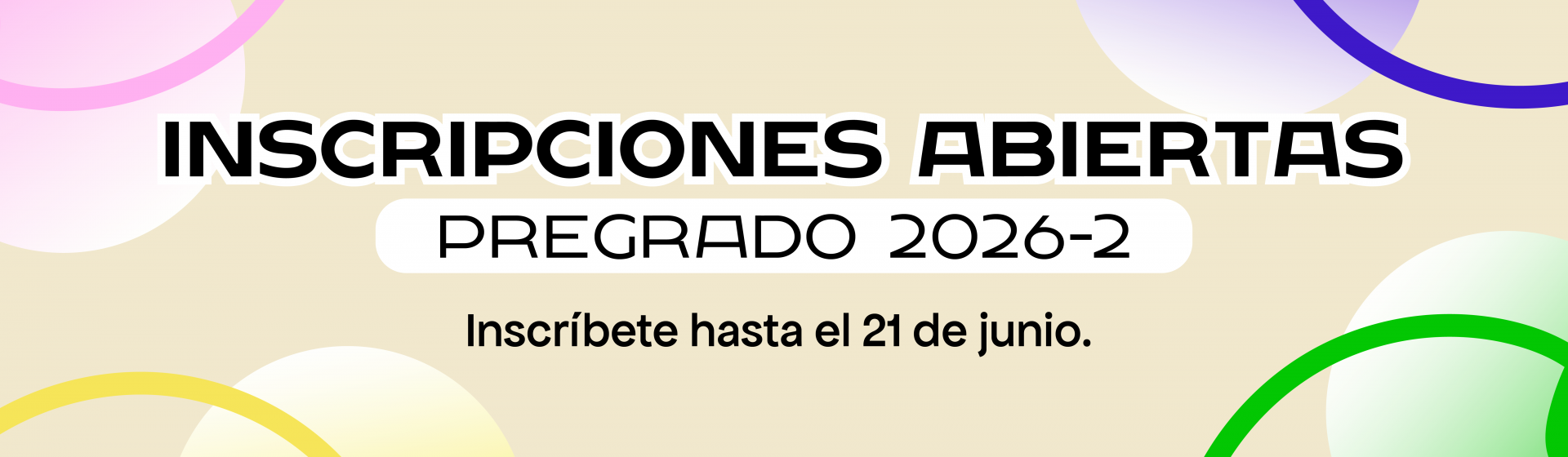 ¡Ya están abiertas las inscripciones 2026-2! ¡Ya están abiertas las inscripciones 2026-2!